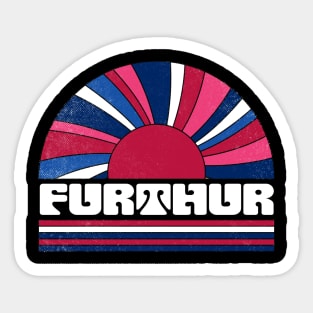 Furthur Proud Name Personalized Retro Flowers Beautiful Sticker